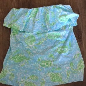 Strapless Lilly Pulitzer top